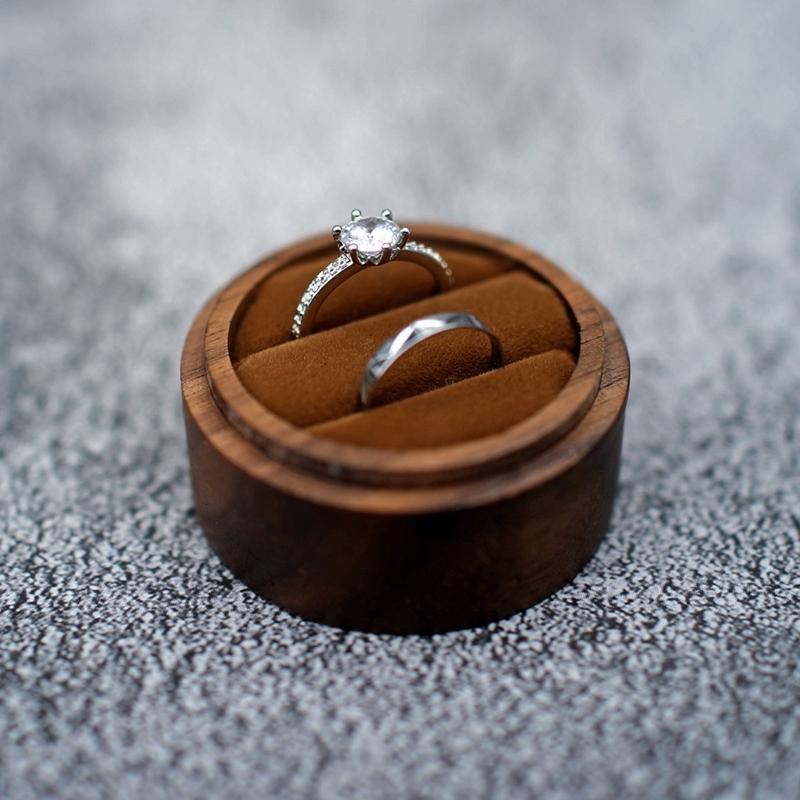 Rings Display Box Wood Rings Storage Case Jewellery Organiser Storage Chest For Engagement Proposal Jewelry Display
