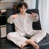 Boys Cotton Pajama Set Long Sleeve Cartoon Print Sleepwear Kids 8 Years Home Wear