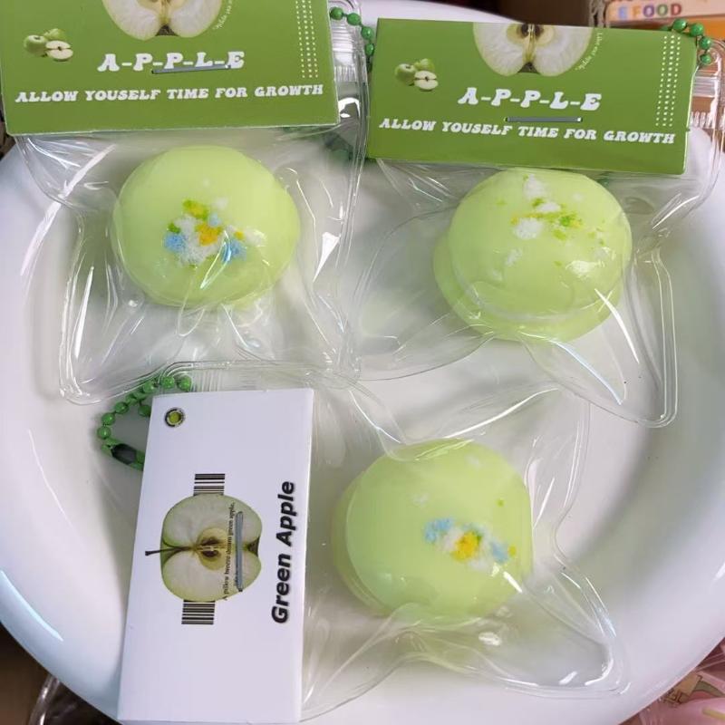 Hamburger Fidget Sensory Toy Soft TPR Slow Rebound With Hanging Chain Anxiety Relief Gift for Friend Family