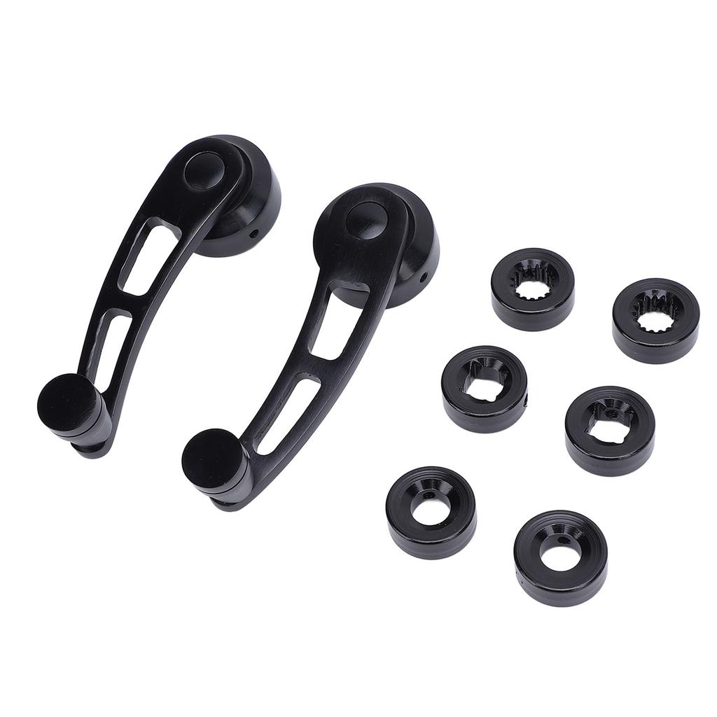 Комплект ручек стеклоподъемника 4 1/4 дюйма, кованый алюминий, черное покрытие, долговечный, легкий, для хот-родов