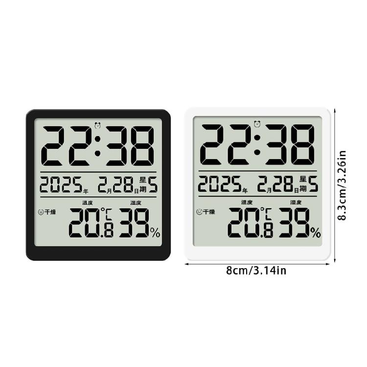 Современные цифровые ЖК-часы с отображением времени, даты, температуры, влажности, на батарейках, с подставкой, настольные/настенные часы