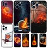 Чехол Basketball On Fire для iPhone 15 16 14 13 12 11 Pro Max Plus X XR XS Max 12 13 Mini мягкий бампер