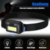 1 шт. портативный мини COB светодиодный налобный фонарь 3 режима водонепроницаемый фонарик для кемпинга на открытом воздухе