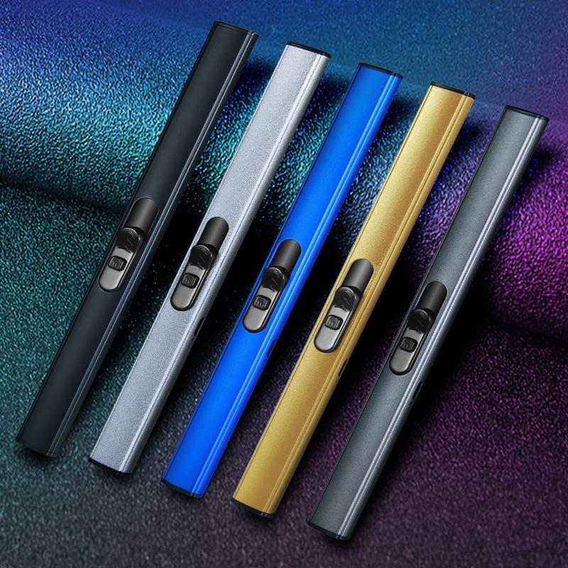 Зажигалка для барбекю на открытом воздухе с USB-дугой, перезаряжаемая, длинная, для кухонной газовой плиты, ветрозащитная, плазменная, беспламенная, электрическая зажигалка