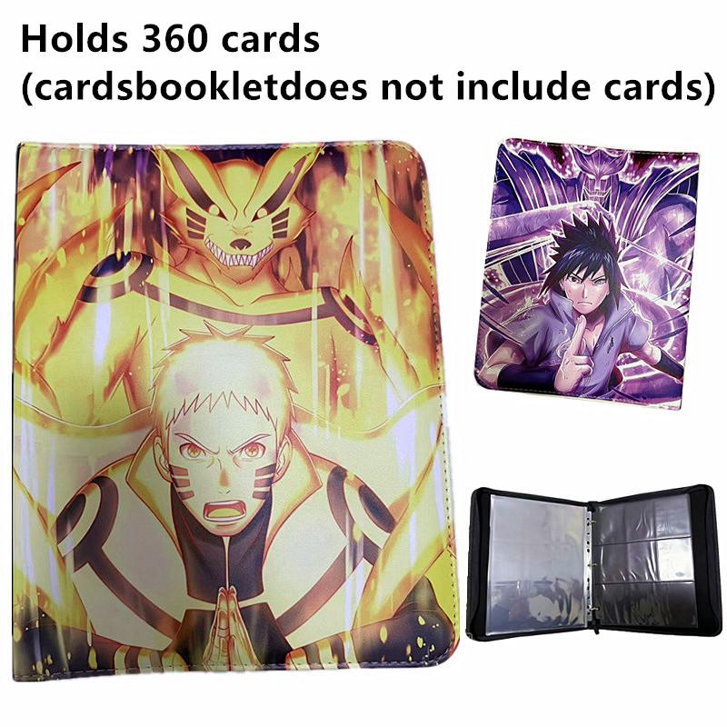 400pcs/900pcs Naruto Card Album Book Folder 4/9 Card Slots Collections Zipper Double Pocket Zipper Card Binder Holder