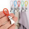 5Pcs Towel Clips Braided Loop Towel Clip With Metal Clamp Multipurpose Cloth Hanger For Home Bathroom Kitchen Storage