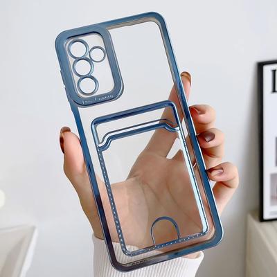 Прозрачный чехол с отделением для карт для Samsung Galaxy A54 A55 A35 A25 A53 A13 A54 A34 A15 A73 A52S A14 S23 Ultra Plus, противоударный чехол
