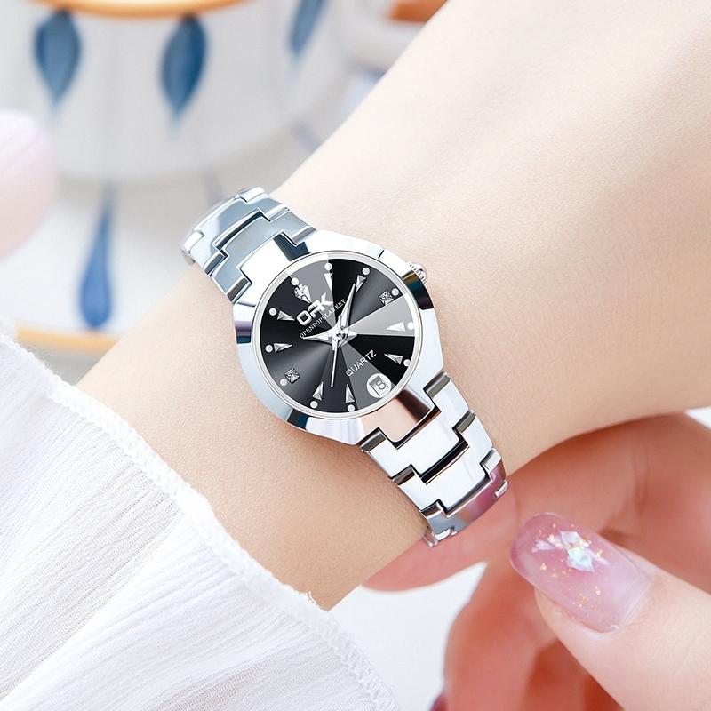OPK Couple Watch Classic Fashion Waterproof Glow Quartz Watch Band Luxury Date Week Men's and Women's Couple Watches