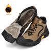 Genuine Leather Men's Ankle Boots 2024 Winter Outdoor Hiking Shoes Casual Walking Sneakers Non Slip Work Short Boots for Men