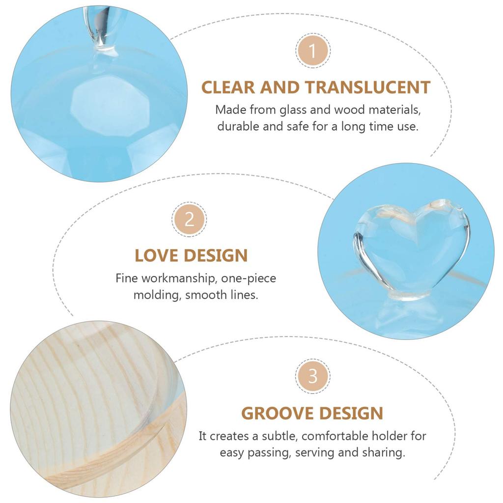 EXCEART Glass Display Cover with Wooden Base, 4.7x4.7x4.7 Inch, Preserved Flower Storage, Eternal Flower Cover for Food Protection and Display