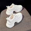 Модные женские туфли Daddy Shoes на толстой подошве 2024 года, новые весенние туфли небольшого роста, спортивные белые туфли на мягкой подошве, повседневные туфли на платформе для женщин