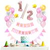 Половина дня рождения празднование украшения мальчики девочки день рождения украшения набор С ДНЕМ РОЖДЕНИЯ украшения номер набор для украшения половина дня рождения вечеринка украшения