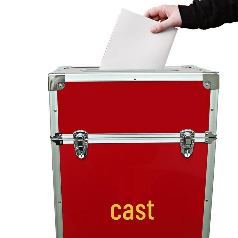 Aluminum Alloy Voting Ballot Box with Wheels and Lock