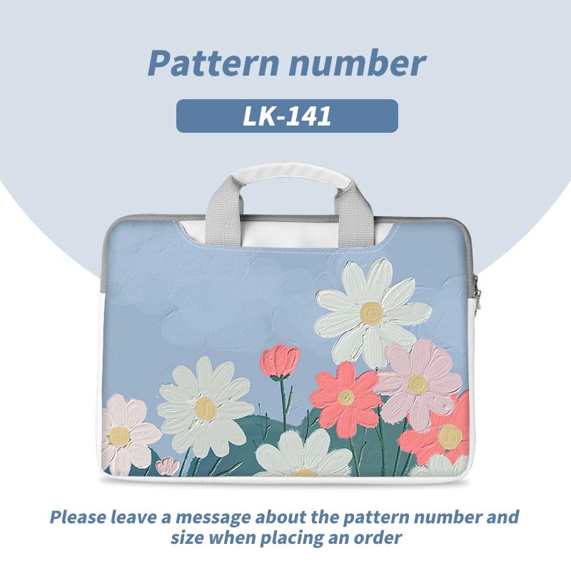 Сумка для ноутбука с цветочным принтом разных размеров 13, 14, 15, 16, 17 дюймов, многоцелевая сумка через плечо для Macbook/HP/Lenovo/Acer/Asus