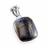 Natural Labradorite Gemstone 925 Solid Sterling Silver Jewelry Pendant 1.2" A4z28