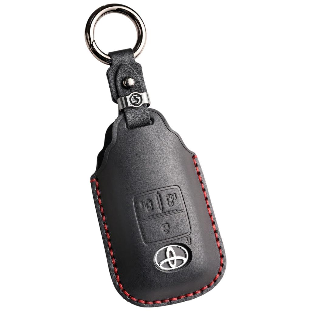 Key Genuine Leather Key Compatible with Accessory 4 HALLMOSmart Case, Cover, Roomy/Tanto (LA650S/LA660S)/Move Canvas/Atrai/Thor (Daihatsu/Toyota