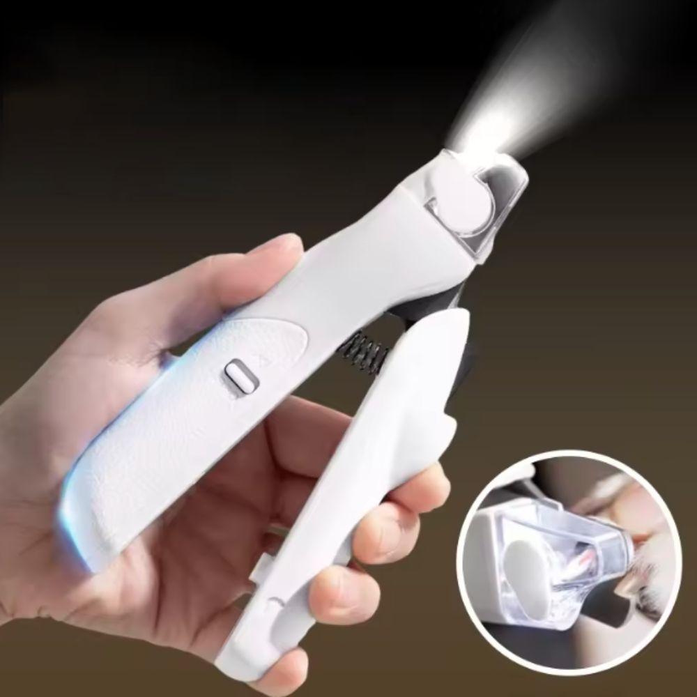 With LED Pet Nail Clipper High Hardness Splash Guard Dog Toenail Trimmer Spring Design Labor-saving Pet Nail Cutter