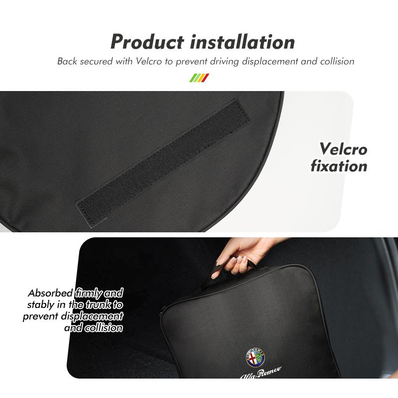 For Alfa Romeo Car Logo Electric Vehicle Charging Cable Bag Storage Bags Protective Bags For Alfa Romeo Giulietta 940 2010-2014