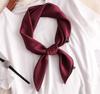 New Fashion Summer Silk Square Scarf Solid Women Satin Neck Hair Tie Band Soft Beach Hijab Head Female Foulard Free Shiping