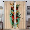 Оконная штора для комнаты 2 панели New School Tattoo кухонные шторы жалюзи перегородка тюль для спальни домашний интерьер шторы