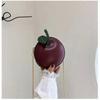 Sweet Circular Bags for Women New Trendy Creative Cherry Chain Crossbody Bag Small Handbags PU Leather Ladies Shoulder Purse