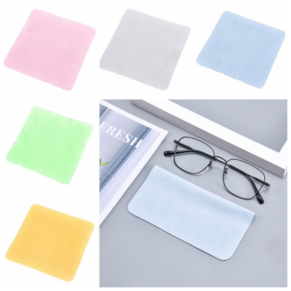 Microfiber Glasses Cleaner Solid Color Cleaning Wipes Simple Glasses Cloth Phone Screen