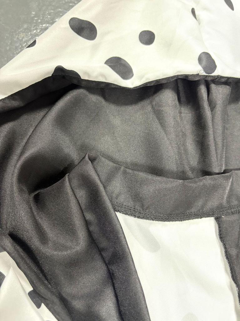 Cruella De Vil 101 Dalmatians Halloween Long Sleeve Cosplay Dress