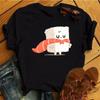 Милые футболки унисекс с надписью «Sushi hug», летняя черная футболка с коротким рукавом для девочек и женщин, O-Nock, кавайная одежда, верхняя футболка, женская футболка в стиле Харадзюку