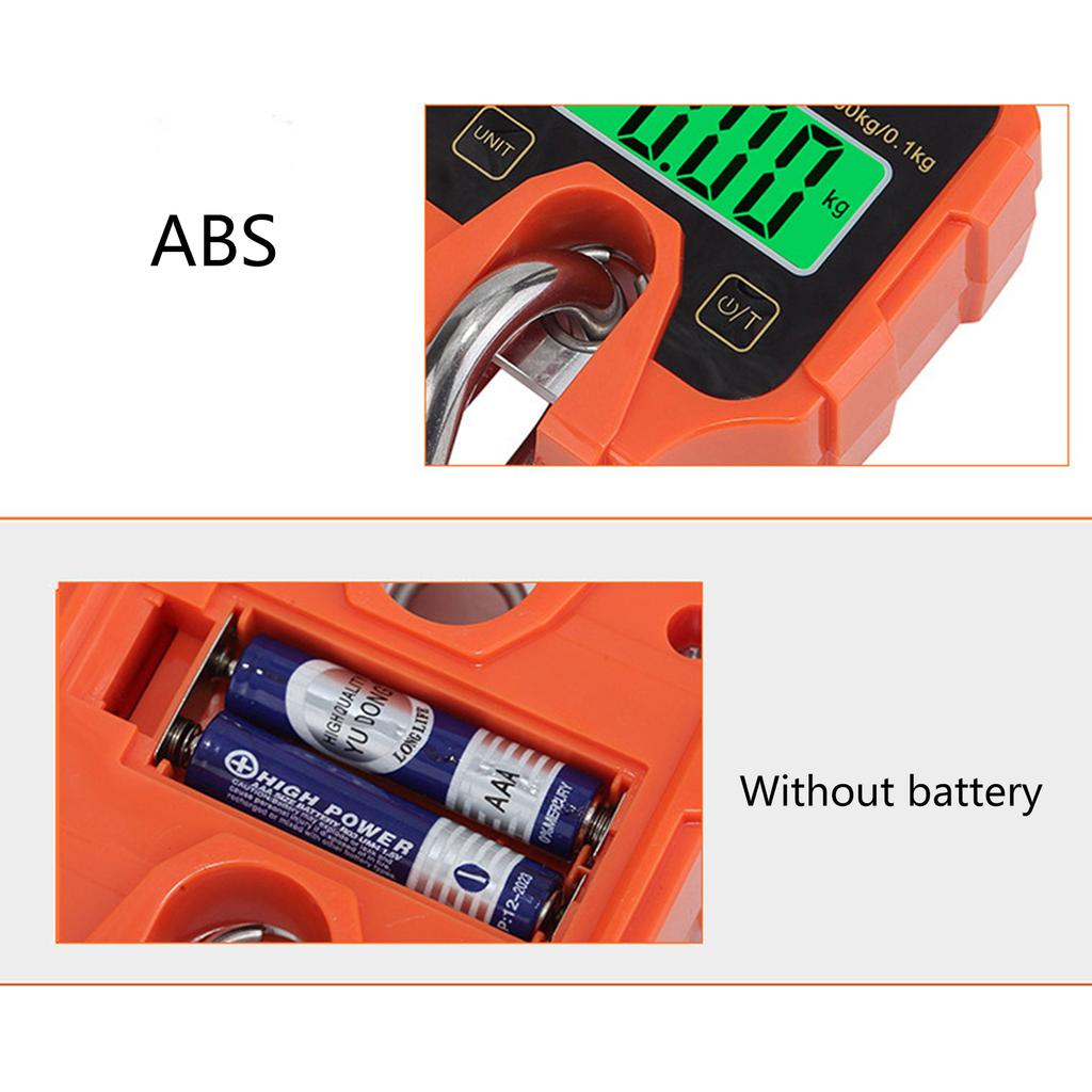Electronic Hanging Scale Portable Handheld Crane-Scale with Auto-Off Backlight kg-lb Catty One-Key Change for Garage