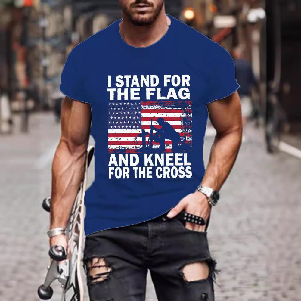 Summer American Flag 3D Printed Men's T Shirts Fashion Casual O-Neck Short Sleeve Sportswear Harajuku Streetwear Oversized Tops