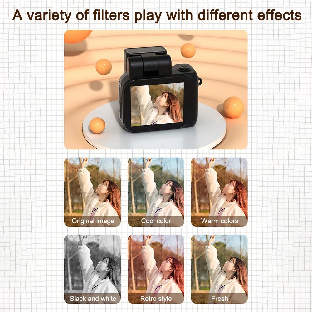 Мини-видеокамера HD1080P Портативная цифровая камера с одним объективом со ЖК-дисплеем, вспышкой и док-станцией для аккумулятора, компактная видеокамера VCR для студентов