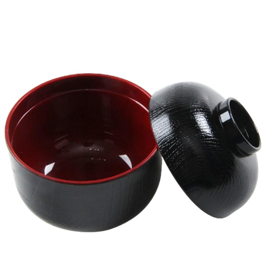 Japanese Style Miso Soup Bowls with Lid Rice Bowl Food Grade Household Small Bowl Set for Noodles Porridge Salads Appetizers