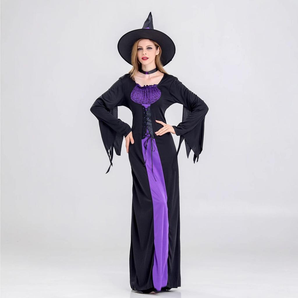 Halloween Costume, Witch Costume, Cosplay Costume, Witch Cosplay Performance Costume