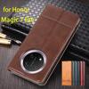 Magnetic Adsorption Leather Fitted Case for Huawei Honor Magic 7 Lite / Magic7 Lite 5G Flip Cover Protective Capa Fundas Coque