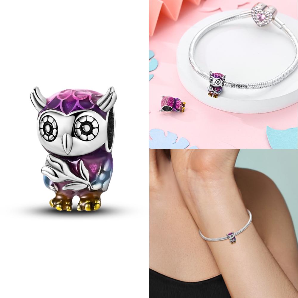 Изысканные животные Светлячок Синий бант Бусины-дельфины Подходят для браслетов-шармов Медь Оригинальное изготовление ювелирных изделий Женские подарки на годовщину