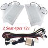 2 Seat 4 Pads 3 Levels 12V Auto Heat Heating Seat Cover Winter Warmer Cushion Car Heated Seat Pads Carbon Fiber Universal