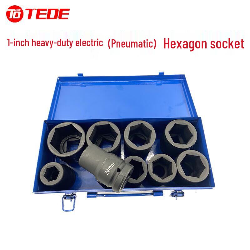 TEDE 1-inch Heavy-Duty Industrial Hex Impact Socket