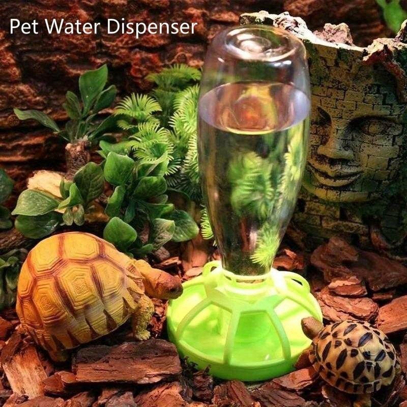 Диспенсер для воды для рептилий, миска для еды, круглая тарелка, бутылка для корма для ящериц