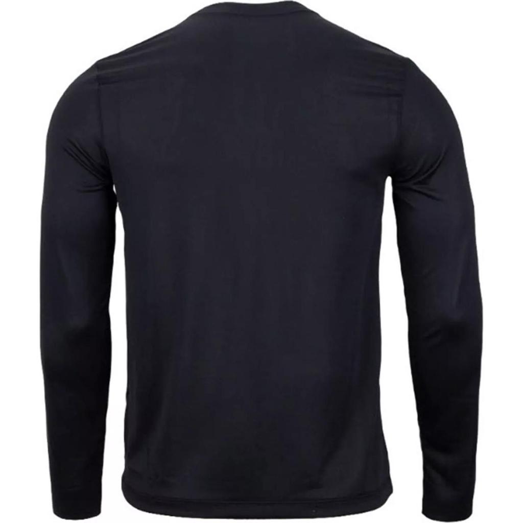 Nike Logo Print Round Neck Long Sleeve T-Shirt Men Tops Black DX0994-010
