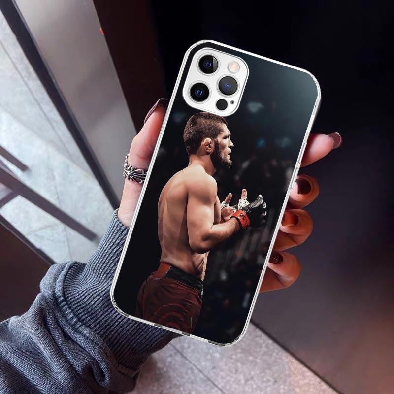 Чехол для телефона Хабиба Нурмагомедова для iPhone 17 Air 11 13 Mini 14 15 Plus 16 12 Pro Max 16E SE 7 8 С рисунком Мягкий ТПУ Задняя крышка 17