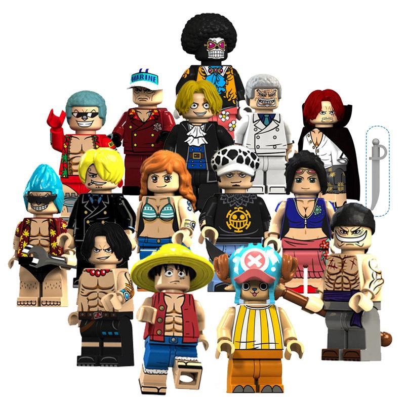 14 Models 15 Pirate Sailing Series Building Block Doll Small Particle Mosaic Toy King Bag