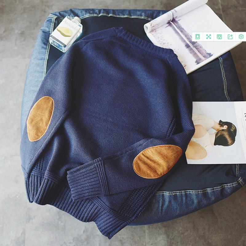 2023 Мужской толстый зимний ретро японский свитер с круглым вырезом для подростков и студентов