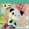 Plush Panda Sunflower Toys Bag Hanging Accessories Keychain Souvenir Pendant