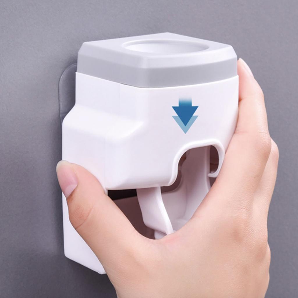 Automatic Toothpaste Dispenser Toothpaste Squeezer Toothbrush Holder Bathroom Accessories Storage Rack
