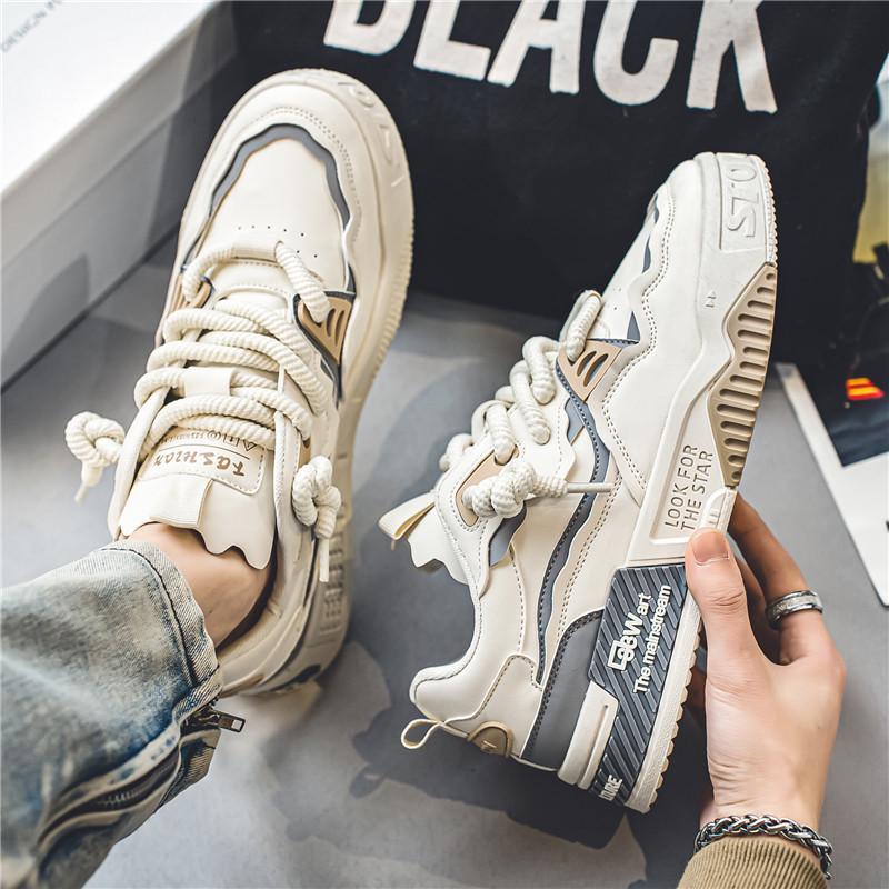 Мужские летние 2025 трендовые туфли на платформе - увеличивающие рост, универсальные, повседневные, нишевый спортивный стиль.