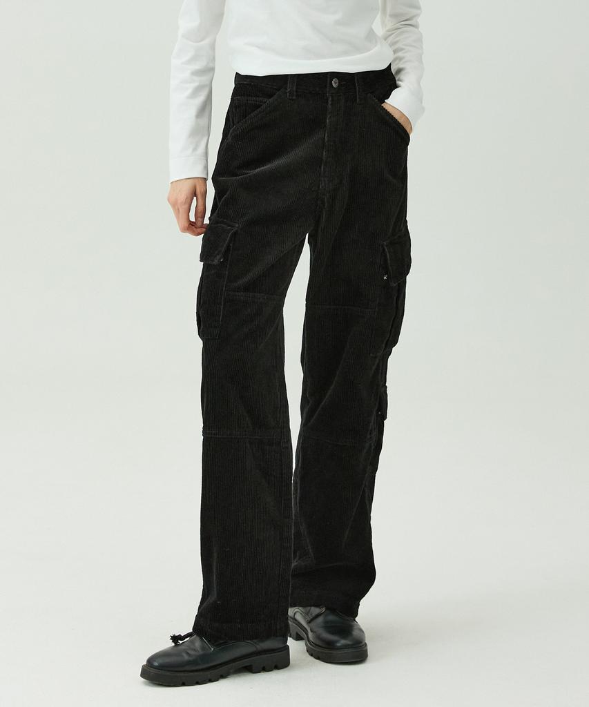 MAGOODGAN Farburn 4417 Cargo Corduroy Black Pants