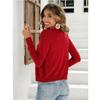Women's Fashion Long Sleeve Casual Knit Sweater Solid Button Front Cardigan