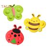 3Pcs Suction Spinner Toy Insect Shape Sucker Spinner 360 Degrees Rotating Silicone Teether for Highchairs
