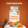 Turmeric Curcumin with Black Pepper Extract, 120 Vegan Vegetable Capsules, Curcuminoids Dietary Supplement