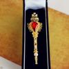 Women Pins Brooch Gold Scepter Royal Crown Cross Rhinestones Crystals Stone Vintage Style Pin Brooch